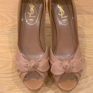 Brand new Yves Saint Laurent YSL Palais Bow Pumps Heels Shoes Size 37